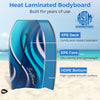 Lightweight bodyboard with XPE deck, EPS core, and HDPE bottom, designed for speed and control in outdoor activities.