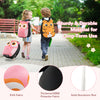 Lightweight pink rolling suitcase for children with adjustable handle, durable materials, and fun animal designs for.