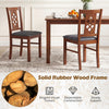 Linen-style upholstered kitchen chairs with solid rubber wood frames, featuring a diamond lattice design for dining.