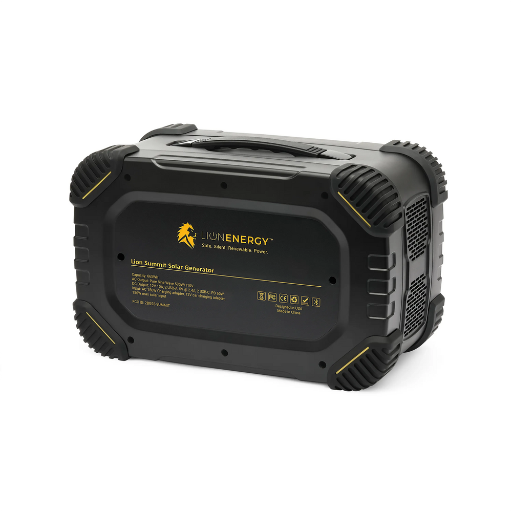 Lion Energy Summit 665Wh/530W Solar Generator Pure Sine Wave RFB