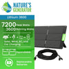 Nature's Generator 3072Wh/3600W Lithium 3600 Solar Generator with 410W Solar Panels New