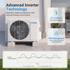 Lithzen 12000 BTU mini split air conditioner with inverter technology, R32 refrigerant, and WiFi for year-round comfort.