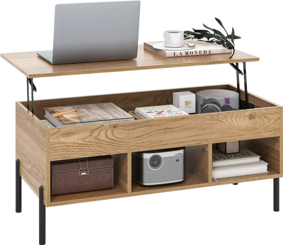 Costway Lift-Top Coffee Table w/ Metal Legs Living Room Central Table 31479586 New