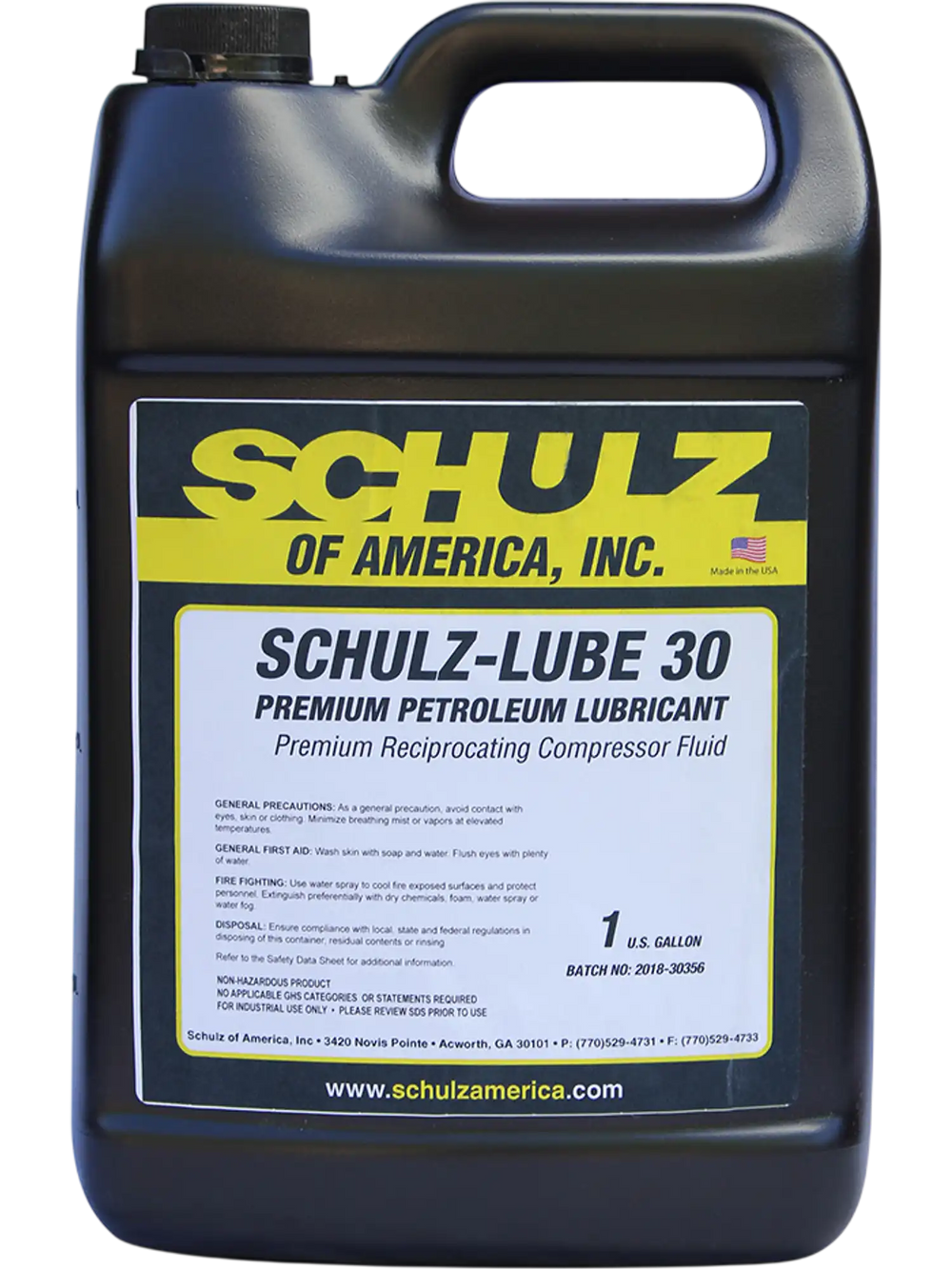 Schulz 1 Gal, 30wt, non detergent, mineral oil Lubricant