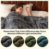 Luxury fuzzy plush rabbit fur bubble blanket in gray, double-sided design, ideal for armchairs and cozy warmth.