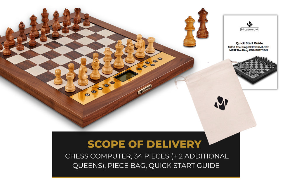 Millennium M830 King Performance Chess Computer with LED Board New