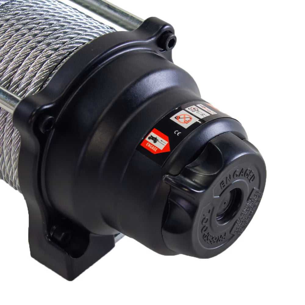 MotoAlliance Viper Midnight Winch 3000lb Steel Cable New
