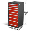 Heavy Duty Modular Drawer Cabinet - 9 Drawer,  59" H x 28.5" W x 28.5" D Tool Storage Organizer,  Steel Construction