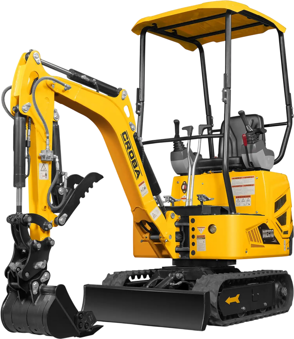 Mini Compact Excavator B&S VANGUARD 408cc 14hp Engine,  65.7" Max. Digging Depth, 1 Ton, 2370 LBS Operating Weight,  MEC10