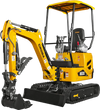 Mini Compact Excavator Kubota D722 Engine,  65.7" Max. Digging Depth, 1.2 Ton, 2700 LBS Operating Weight,  MEC12