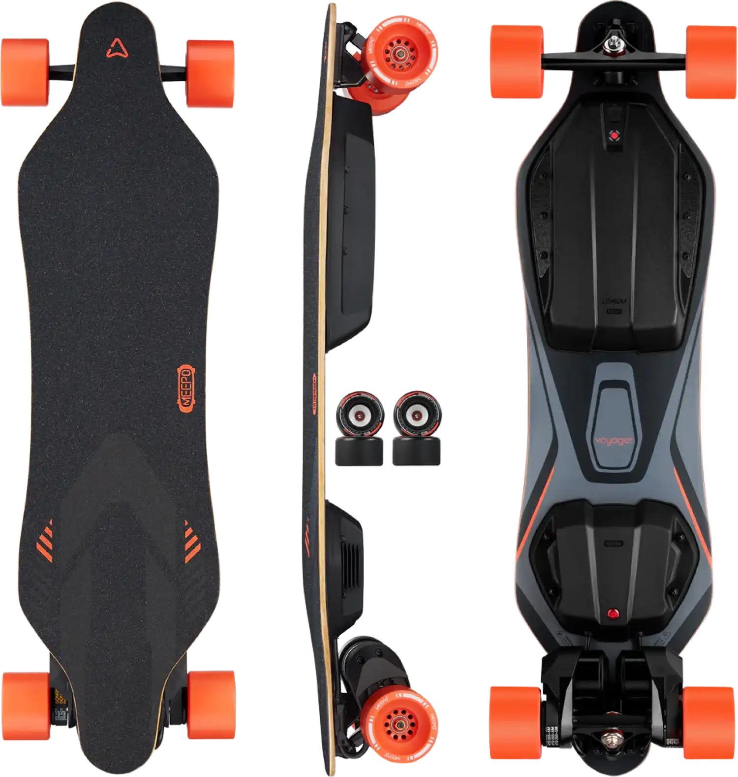 Meepo Voyager Electric Skateboard Dual 6358 BLDC 2772W Motors 40 MPH 31 Miles 544Wh New