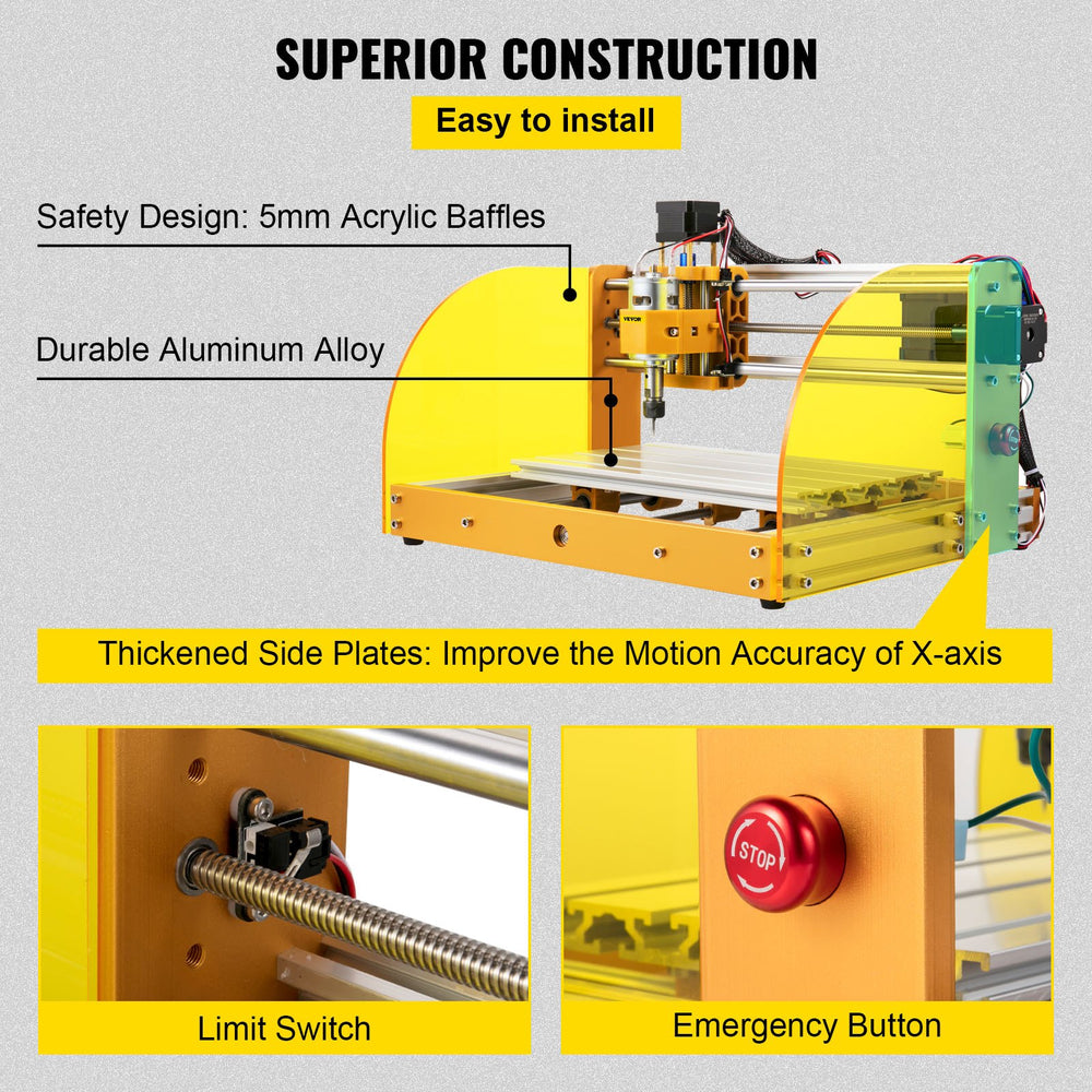 Vevor CNC Router Engraving Machine 3018-PRO GRBL Control with Accessories New