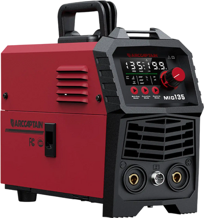 Arccaptain MIG135 Welder 3-in-1 Gasless MIG 135A Synergic 110V New