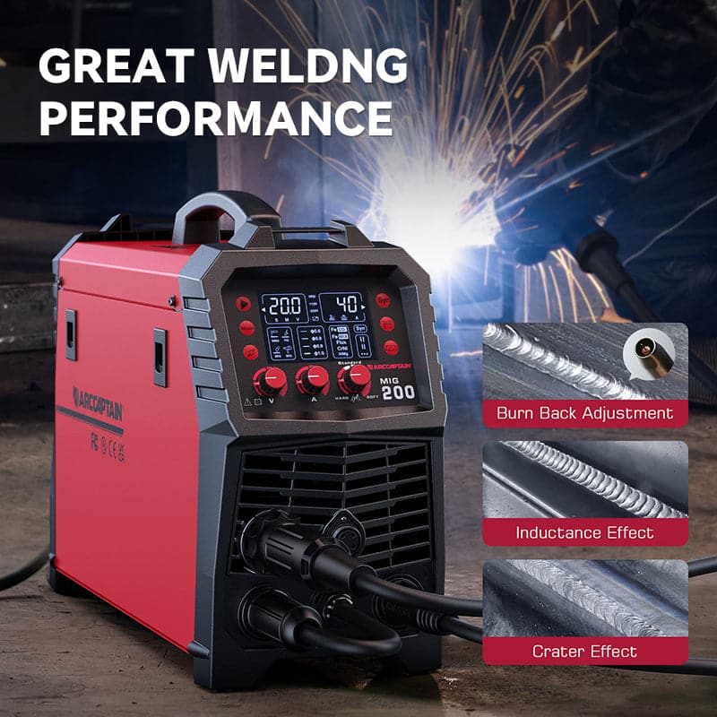 Arccaptain MIG200 MIG Welder 6-in-1 Multi Process Machine 110/220V New