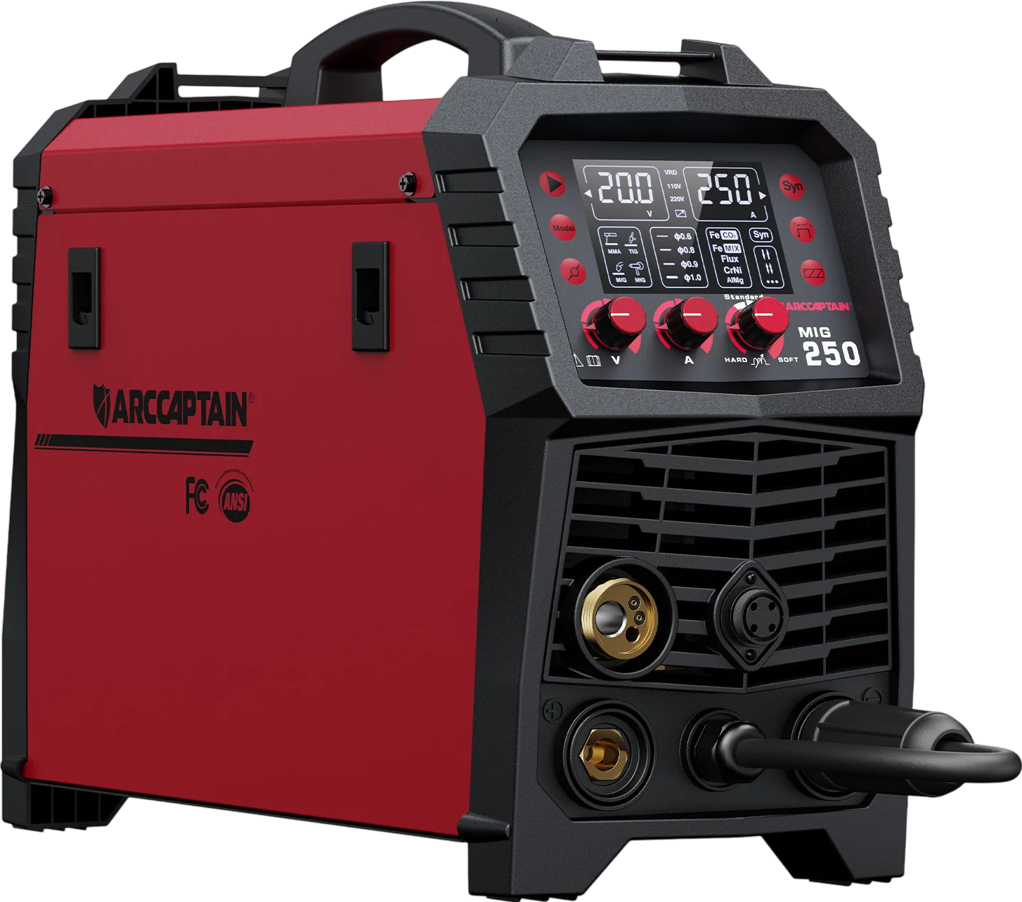 Arccaptain MIG250 MIG Welder Multi Process Machine 250 Amps 110/220V New