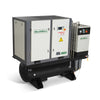 15HP Combined Rotary Screw Air Compressor with Dryer & 105-Gal ASME Tank | 45 CFM,  116 PSI,  230V 3-Phase - Industrial Grade