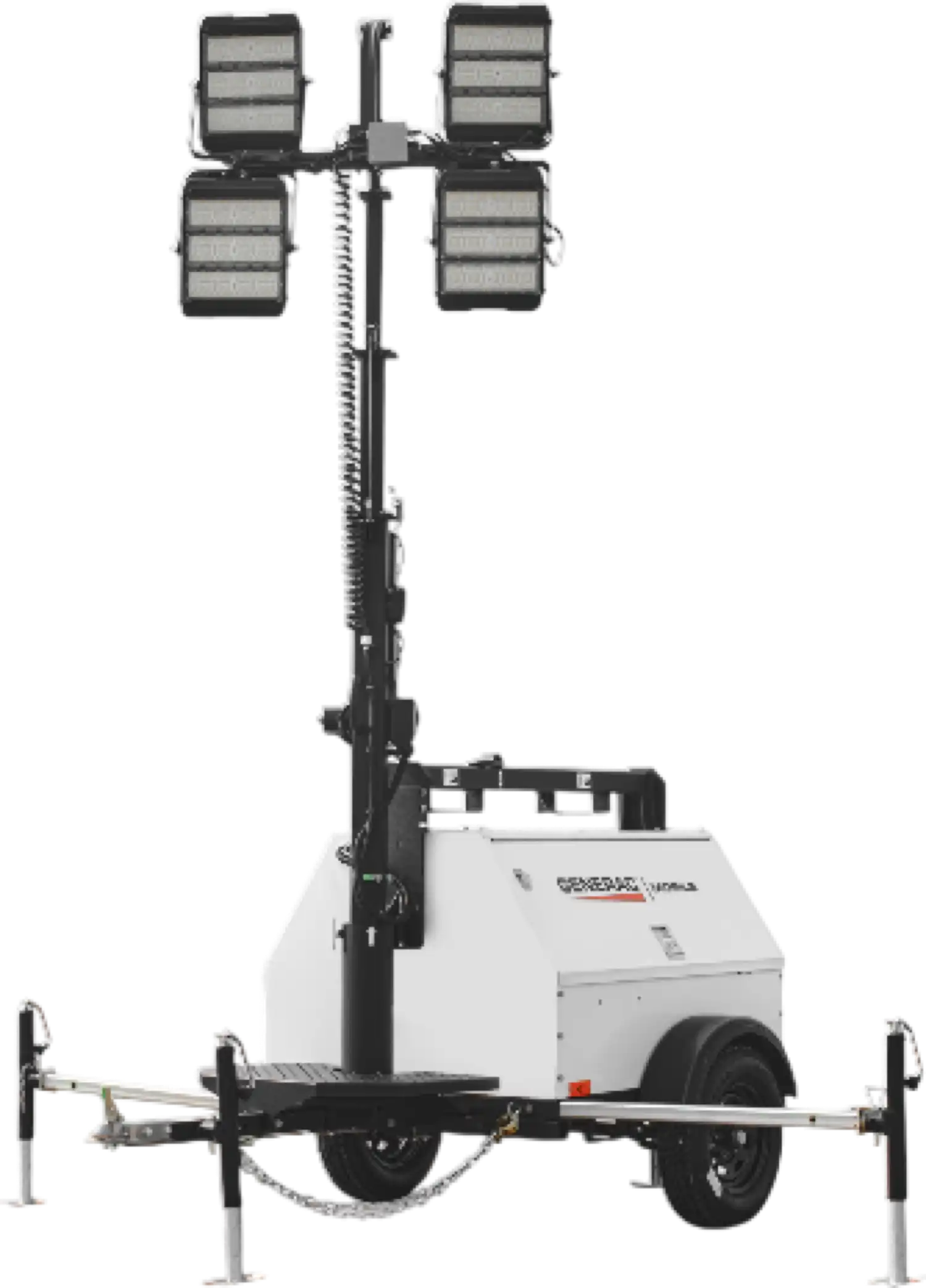 Generac Mobile Light Tower 6kW Diesel Vertical 320W LED with Kubota Engine & Electric Winch MLT4060KVLED-STD4 New