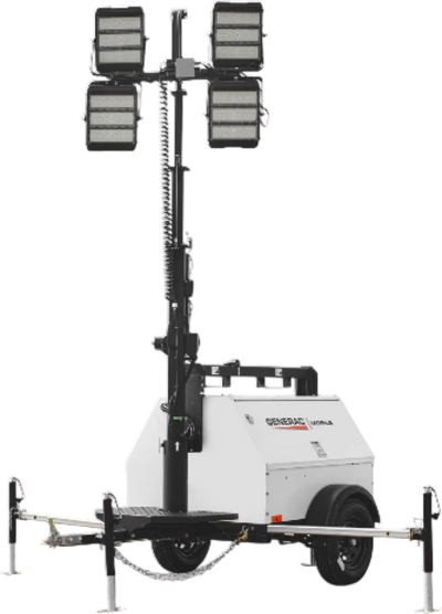 Generac Mobile Light Tower 6kW Diesel Vertical 320W LED with Kubota Engine & Electric Winch MLT4060KVLED-STD4 New