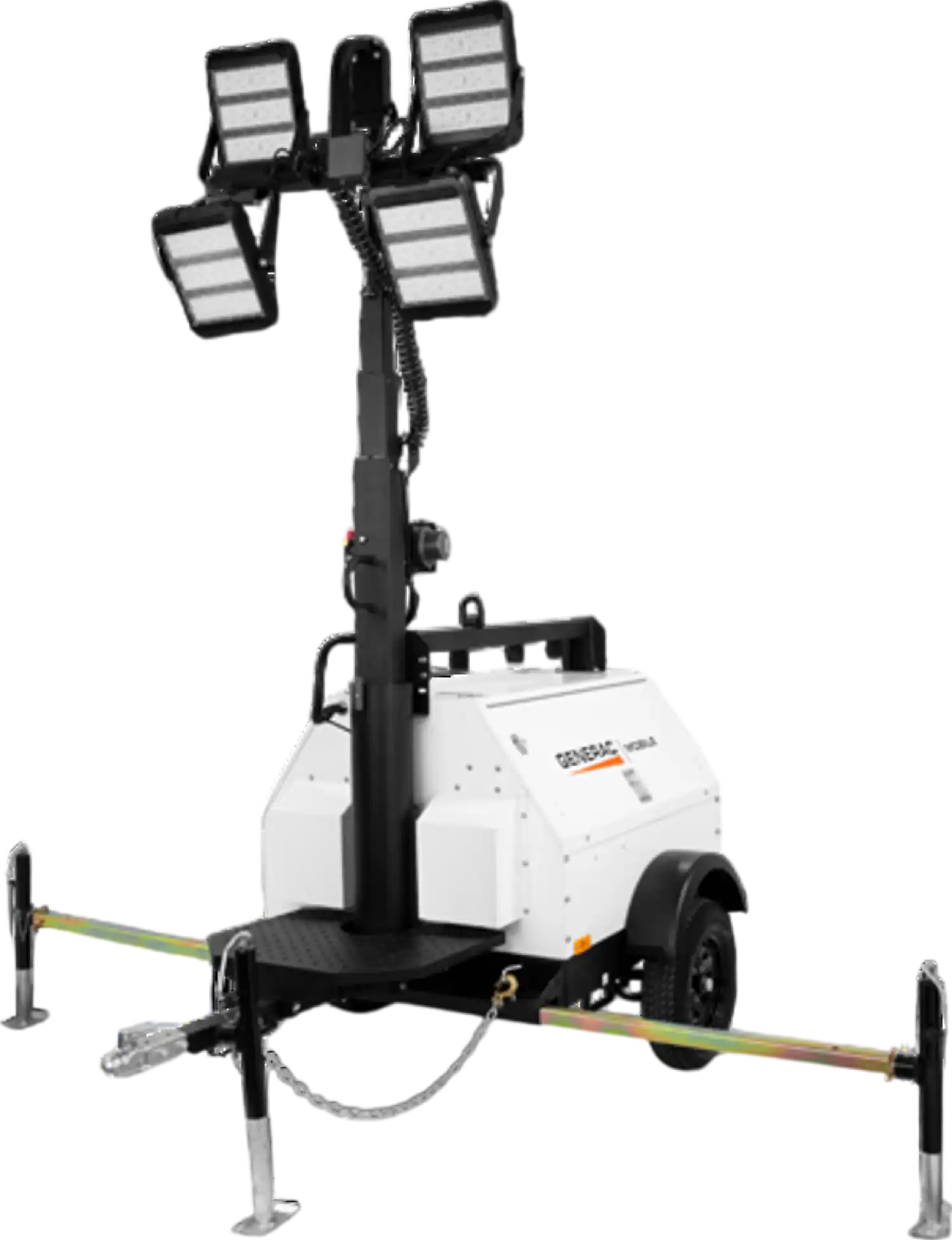 Generac Mobile Light Tower 8kW Diesel Vertical 320W LED with Kubota Engine & Electric Winch MLT4080KVLED-STD4 New