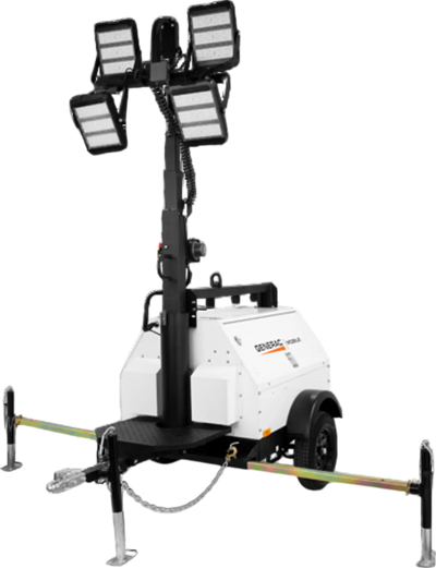 Generac Mobile Light Tower 8kW Diesel Vertical 320W LED with Kubota Engine & Electric Winch MLT4080KVLED-STD4 New