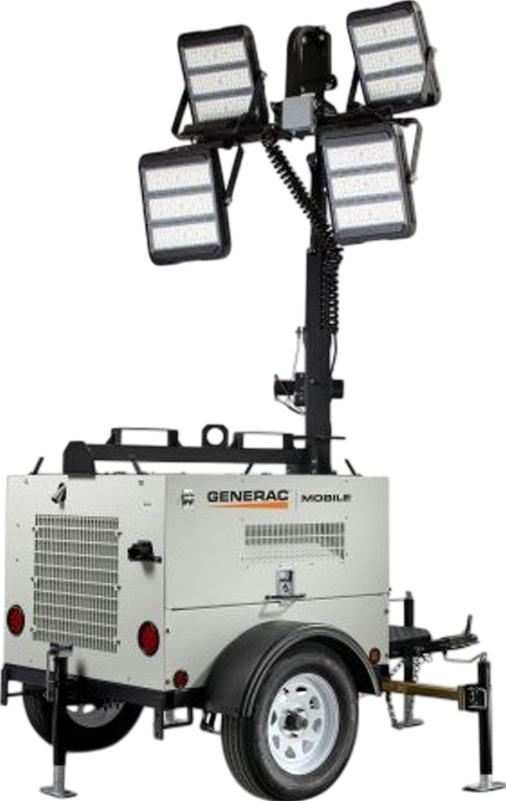 Generac Mobile Light Tower 20kW Diesel Vertical 320W LED with Isuzu En ...