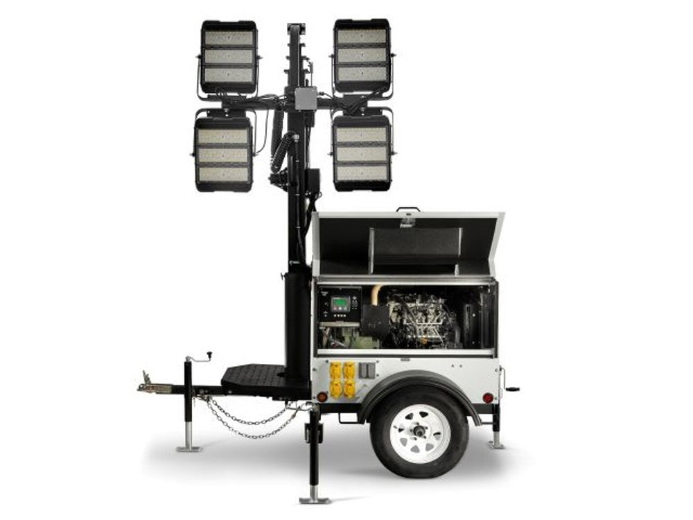 Generac Mobile Light Tower 20kW Diesel Vertical 320W LED with Isuzu Engine & Electric Winch MLT4200IVLED-STD4 New