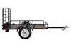 DK2 MMT4X6O Single Axle Open Rail Utility Trailer 4 ft. x 6 ft. 1295 lbs. Capacity Powder Coated Black Manufacturer RFB Canada Only