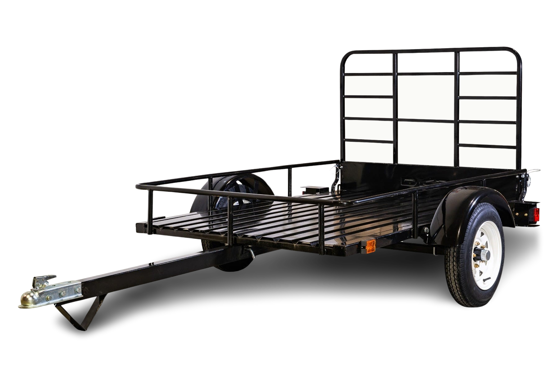 DK2 MMT4X6O Single Axle Open Rail Utility Trailer 4 ft. x 6 ft. 1295 lbs. Capacity Powder Coated Black Manufacturer RFB Canada Only