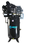 Mega Compressor MP-7580VM10U Two Stage Air Compressor with 7.5 HP Pump 680 RPM 80 Gallon 220V 1-Phase Electric Start New