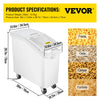 Vevor 21 Gal. Commercial Ingredient Storage Bin with Scoop and Sliding Lid 400 Cup New