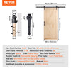Vevor Barn Door and Hardware Kit 36" x 84" Smooth and Quiet Wood Sliding Door Kit New