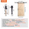 Vevor Barn Door and Hardware Kit 42" x 84" Smooth and Quiet Wood Sliding Door Kit New