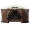 Vevor Camping Gazebo Tent 10' x 10' 6 Sided Pop Up Canopy Screen For 8 People With Storage Bag New