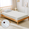 Twin size machine washable electric bed warmer with dual controllers, 9 heat settings, and 9-hour auto-off feature.