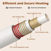 Close-up of the electric bed warmer's heating wire, showcasing overheat and short-circuit protection features for safe.