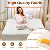 Electric bed warmer in twin size, featuring soft non-woven fabric, dual controllers, and 9 heat settings for cozy sleep.