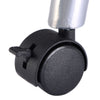 Close-up of a lockable rolling wheel for the portable manicure table, designed for easy movement and stability.