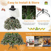 5 FT pre-lit mannequin Christmas tree featuring an upgraded metal base, hinged structure, and 36 natural pine cones for.