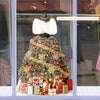 5 FT pre-lit mannequin Christmas tree with 465 branch tips, decorated with warm white lights and a skirt-inspired.