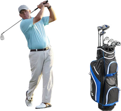 Costway Men's 9-Piece Complete Golf Club Set Navy 59178643 New