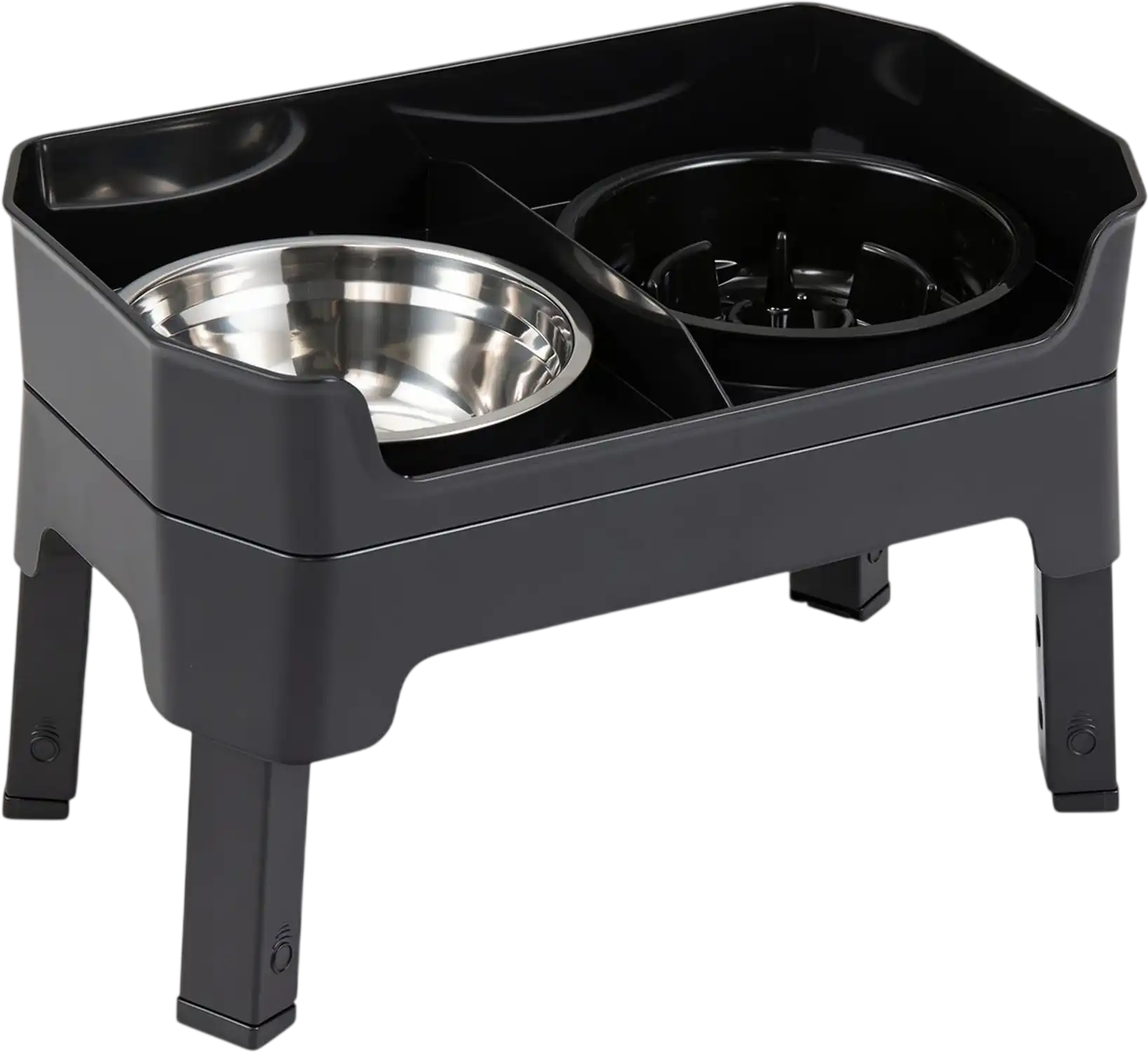 Costway Elevated Dog Bowls Adjustable Heights Licking Plate 32703271 New