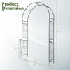 Metal garden arch backdrop stand with fence, 7.9 feet tall, ideal for climbing plants and decorative events.