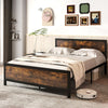 Metal Bed Frame with Headboard and Footboard-Queen Size - Gallery View 1 of 10