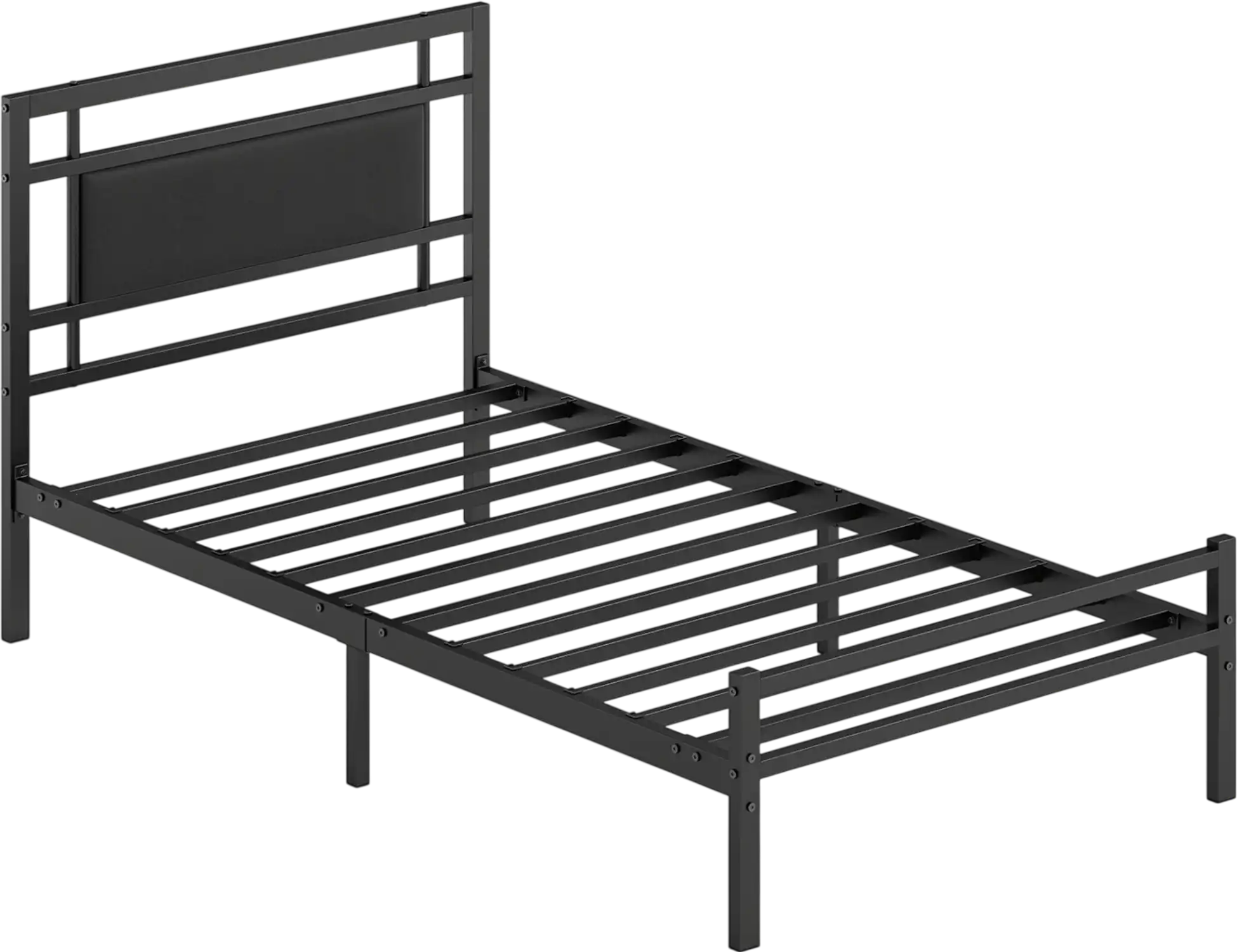 Costway Metal Bed Frame Upholstered Headboard 82686941 New