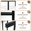 Middle metal legs and non-slip foot pads enhance stability and protect floors in this twin size metal bed frame.