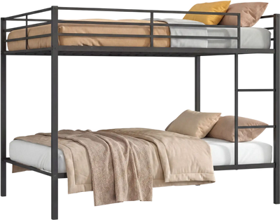 Costway Full Over Full Metal Bunk Bed w/ Safety Guardrail 91653873 New