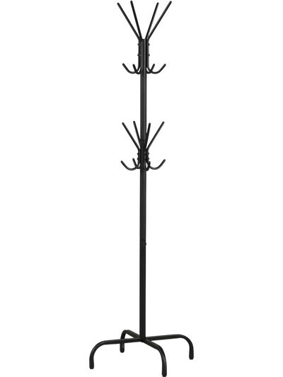 Costway Freestanding Metal Coat Rack 16 Hooks 4 Legs Entryway Office Bedroom 36523942 New