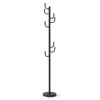 Tall metal coat rack stand with 8 sturdy hooks and a stable round base, ideal for entryway or hallway organization.