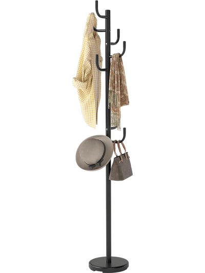 Costway Metal Coat Rack Stand 8 Hooks Hall Tree 35984620 New