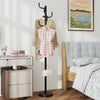 Metal coat rack stand with 8 sturdy hooks and a stable base, ideal for bedroom or entryway organization.